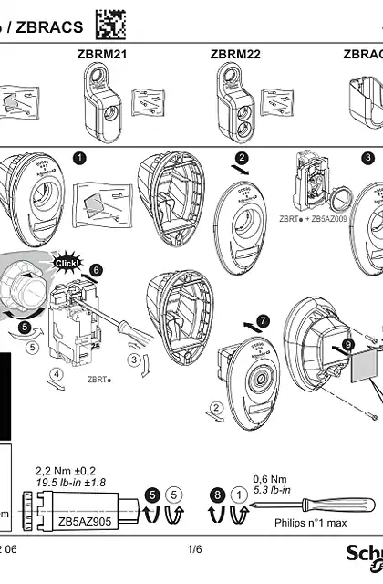 schneider施耐德ZBRM.. Mobile Box_ Intruction Sheet